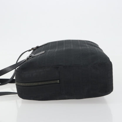Fendi Shoulder Zucchino Canvas, Black, Canvas, Shoulder Bag