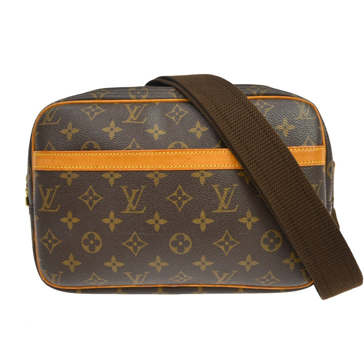 Louis Vuitton Reporter Monogram Canvas, Brown, Canvas, Shoulder Bag