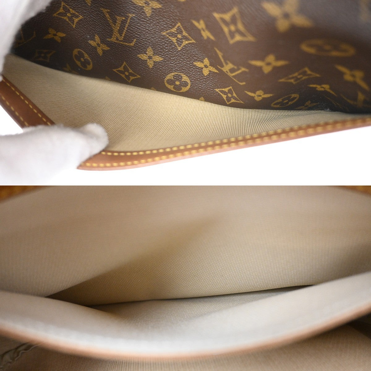 Louis Vuitton Reporter Monogram Canvas, Brown, Canvas, Handbag