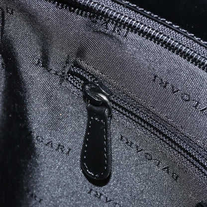 Bvlgari Logomania Canvas with Leather, Blue, Canvas, Shoulder Bag