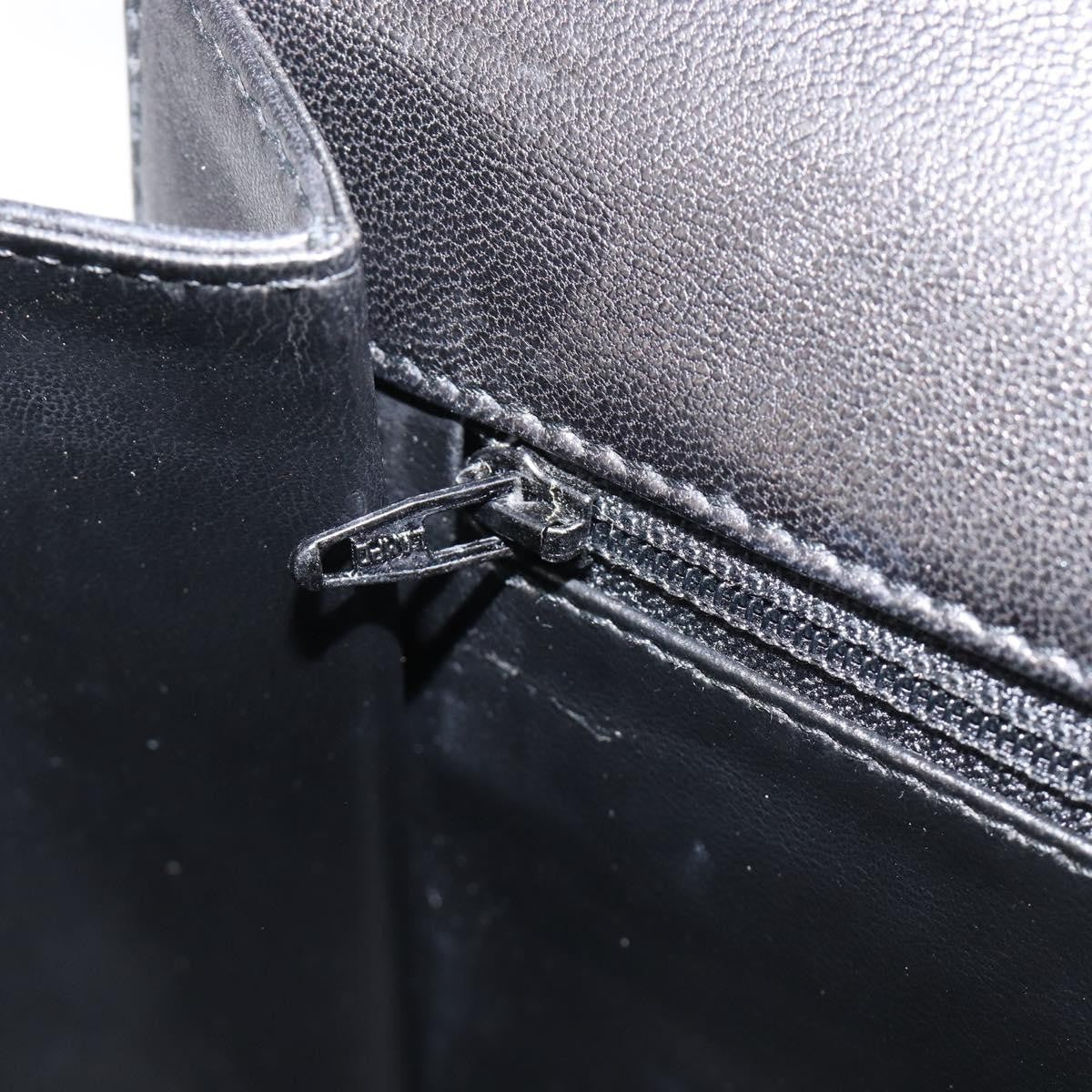 Bally Vintage Chain Quilted Leather, Black, Leather, Shoulder Bag