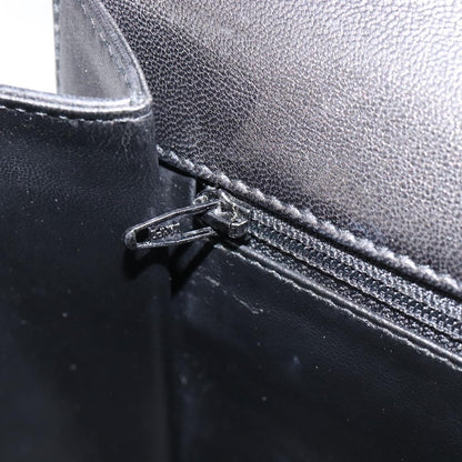 Bally Vintage Chain Quilted Leather, Black, Leather, Shoulder Bag