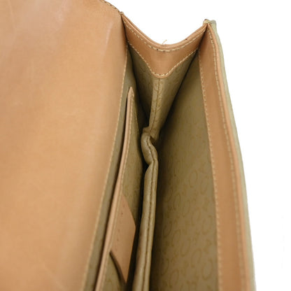 Celine C Macadam Shoulder Suede, Beige, Suede, Handbag