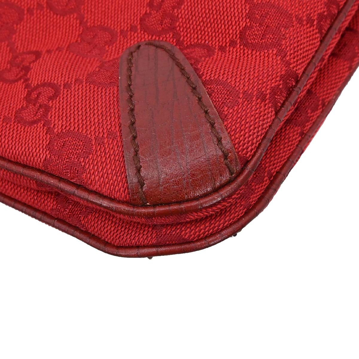 Gucci Horsebit Bracket GG Canvas, Red, Canvas, Tote Bag