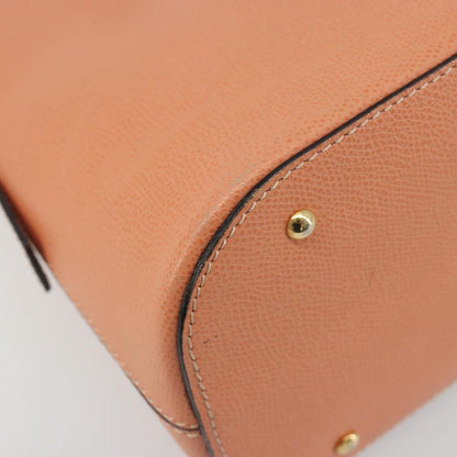 Celine Vintage Convertible Bowler Leather, Orange, Leather, Handbag