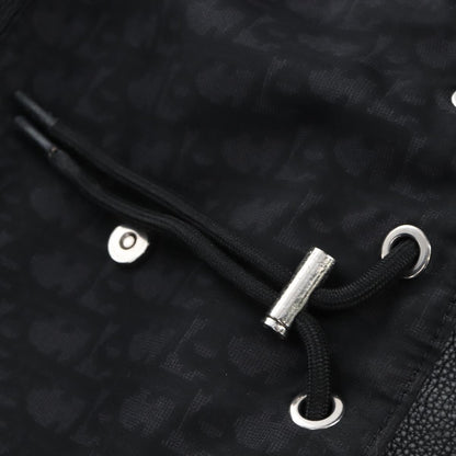 Christian Dior Motion Oblique Canvas with Leather, Black, Canvas, Backpack
