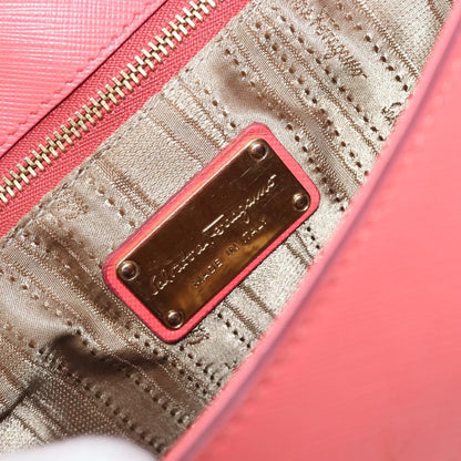 Salvatore Ferragamo Gancini Leather, Pink, Leather, Shoulder Bag