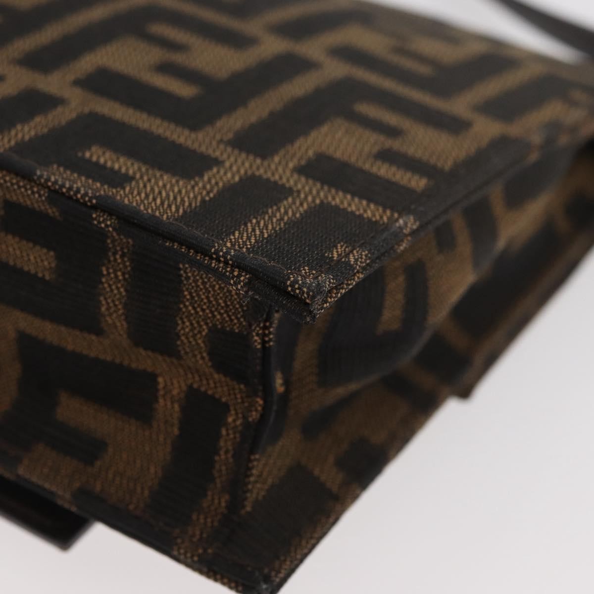 Fendi Baguette Zucca Canvas, Brown, Canvas, Handbag