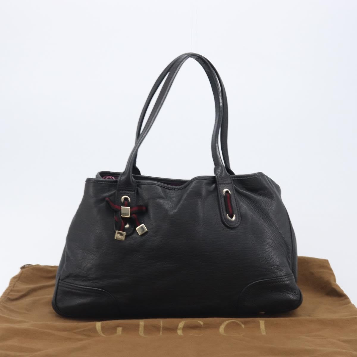 Gucci Princy Leather, Black, Leather, Tote Bag