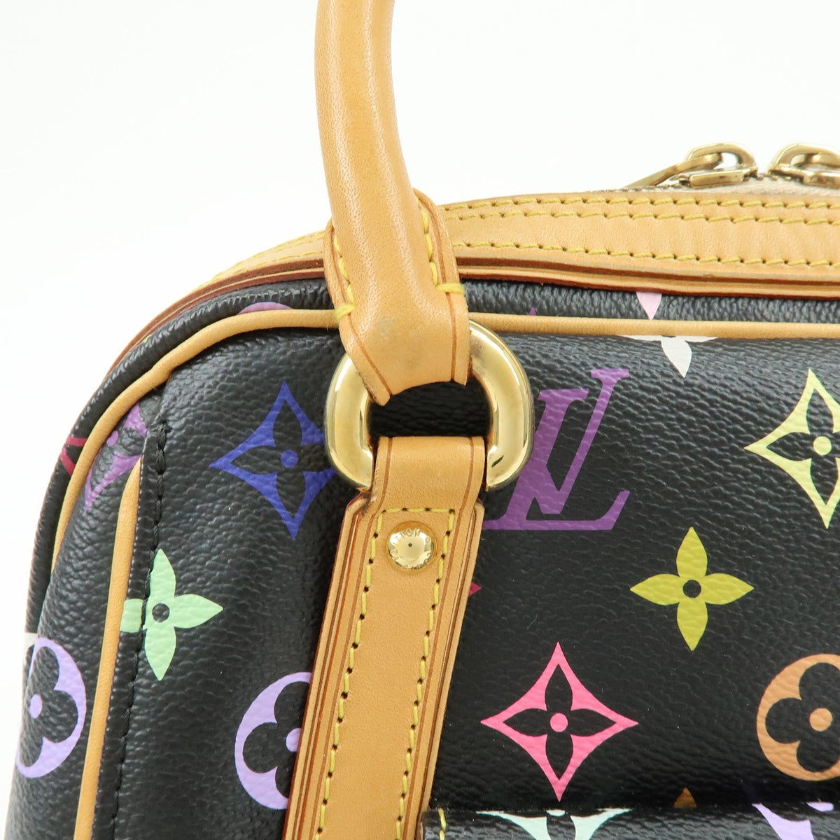 Louis Vuitton Priscilla Monogram Multicolor, Black, Canvas, Handbag
