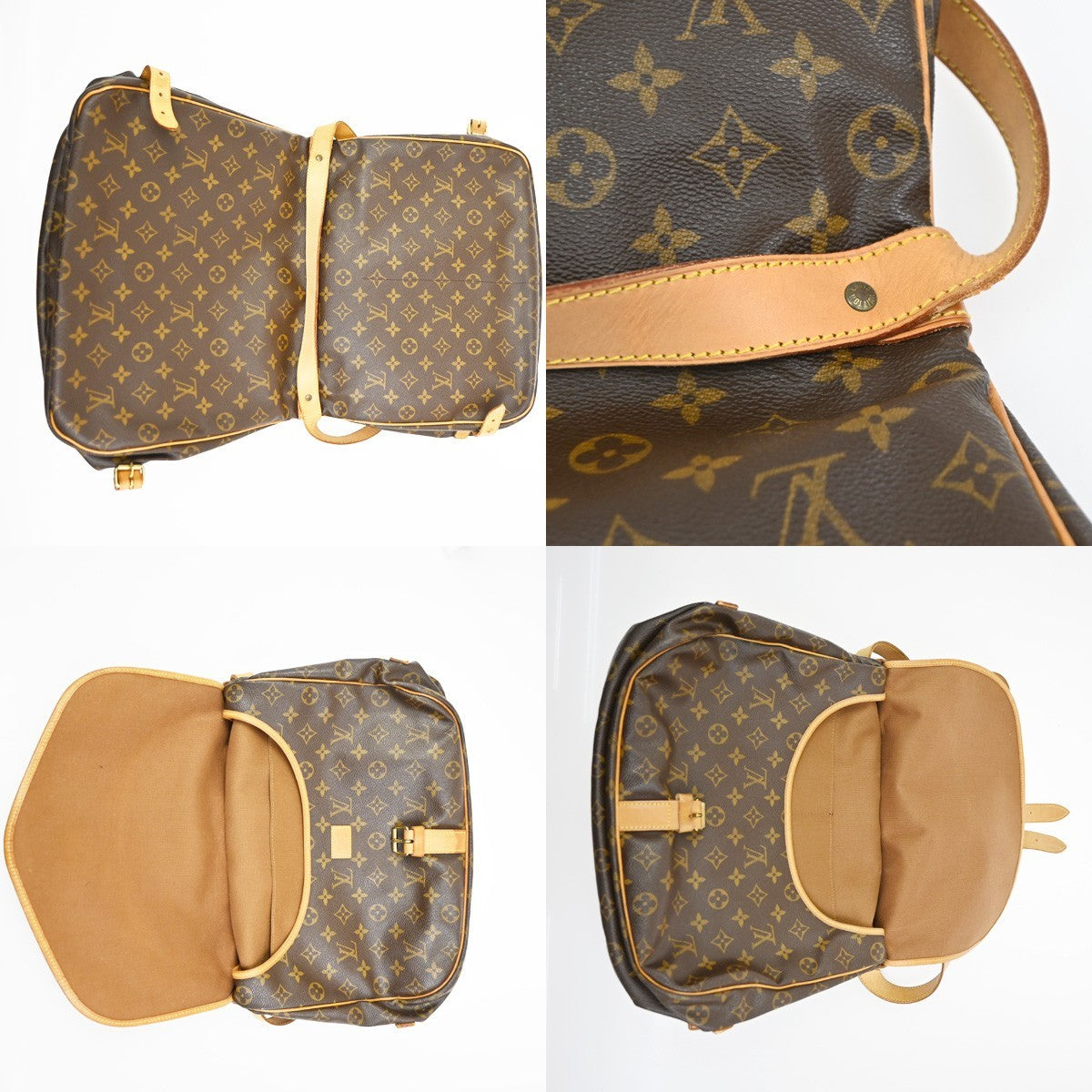 Louis Vuitton Saumur Monogram Canvas, Brown, Canvas, Handbag