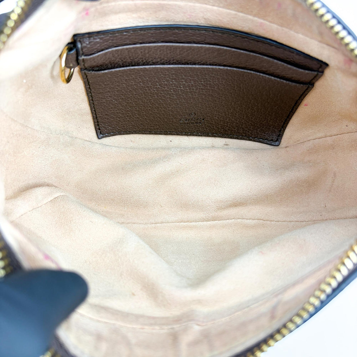 Gucci Ophidia Half Moon GG Coated Canvas, Brown, Canvas, Handbag