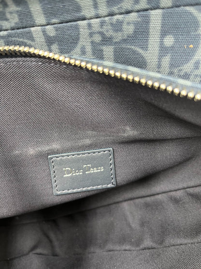 Christian Dior Saddle Tripple Pouch Oblique Canvas, BLACK, CANVAS, Crossbody bag