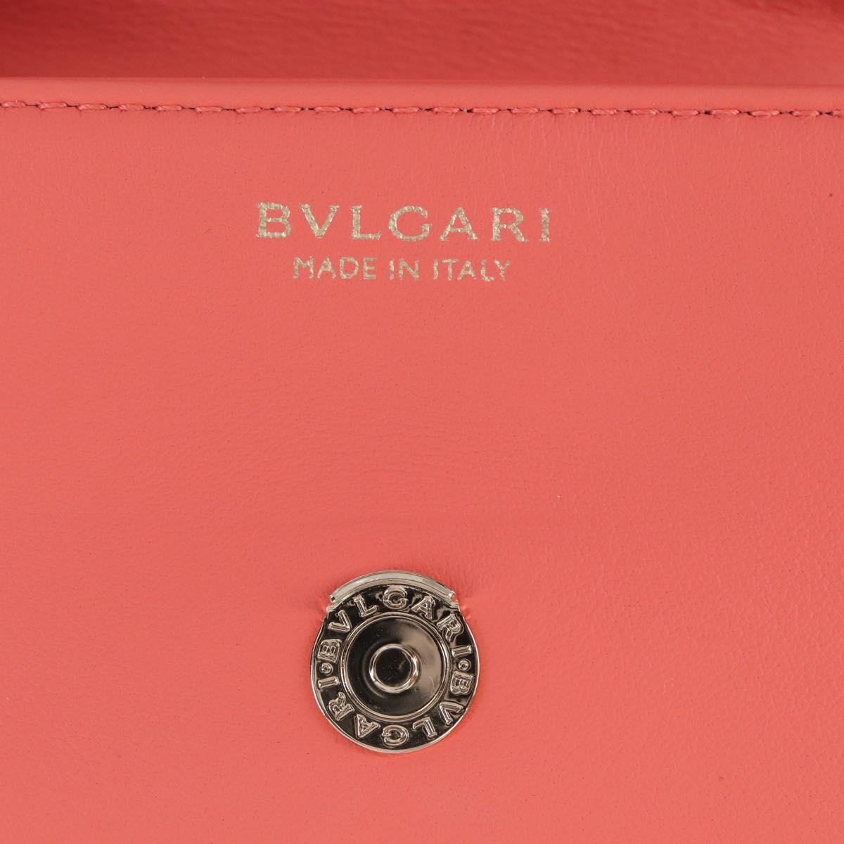 Bvlgari Serpenti Cabochon Diagonal Quilted Leather, Pink, Leather, Shoulder Bag