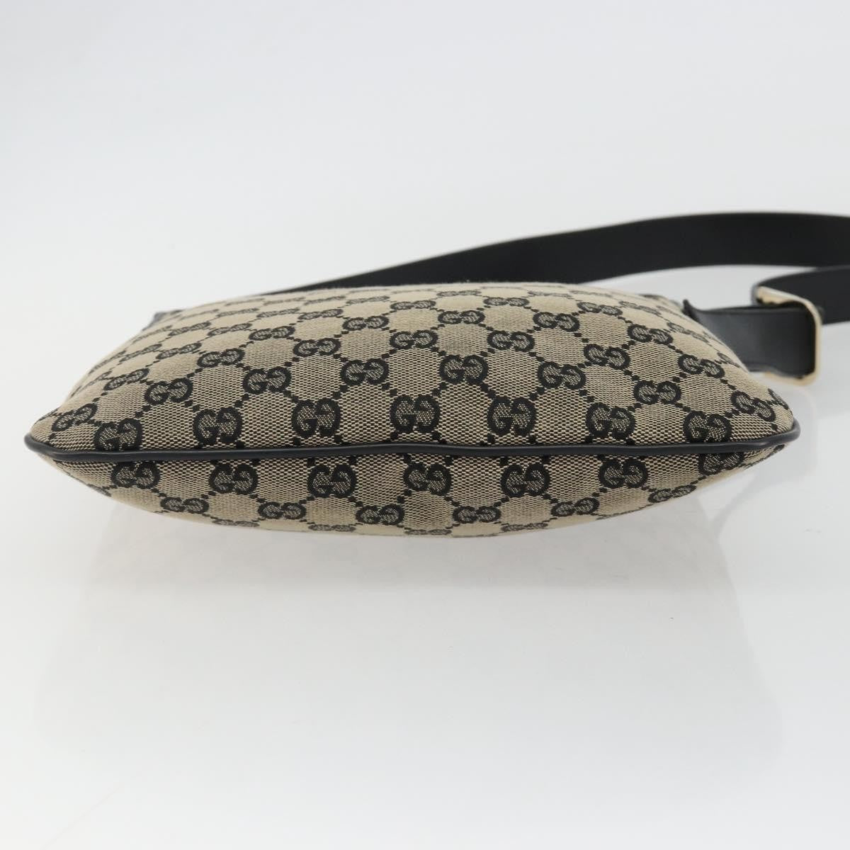 Gucci Web Strap Zip Messenger GG Canvas, Beige, Canvas, Handbag