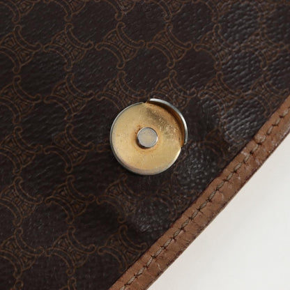 Celine Vintage Macadam Canvas, Brown, Canvas, Backpack