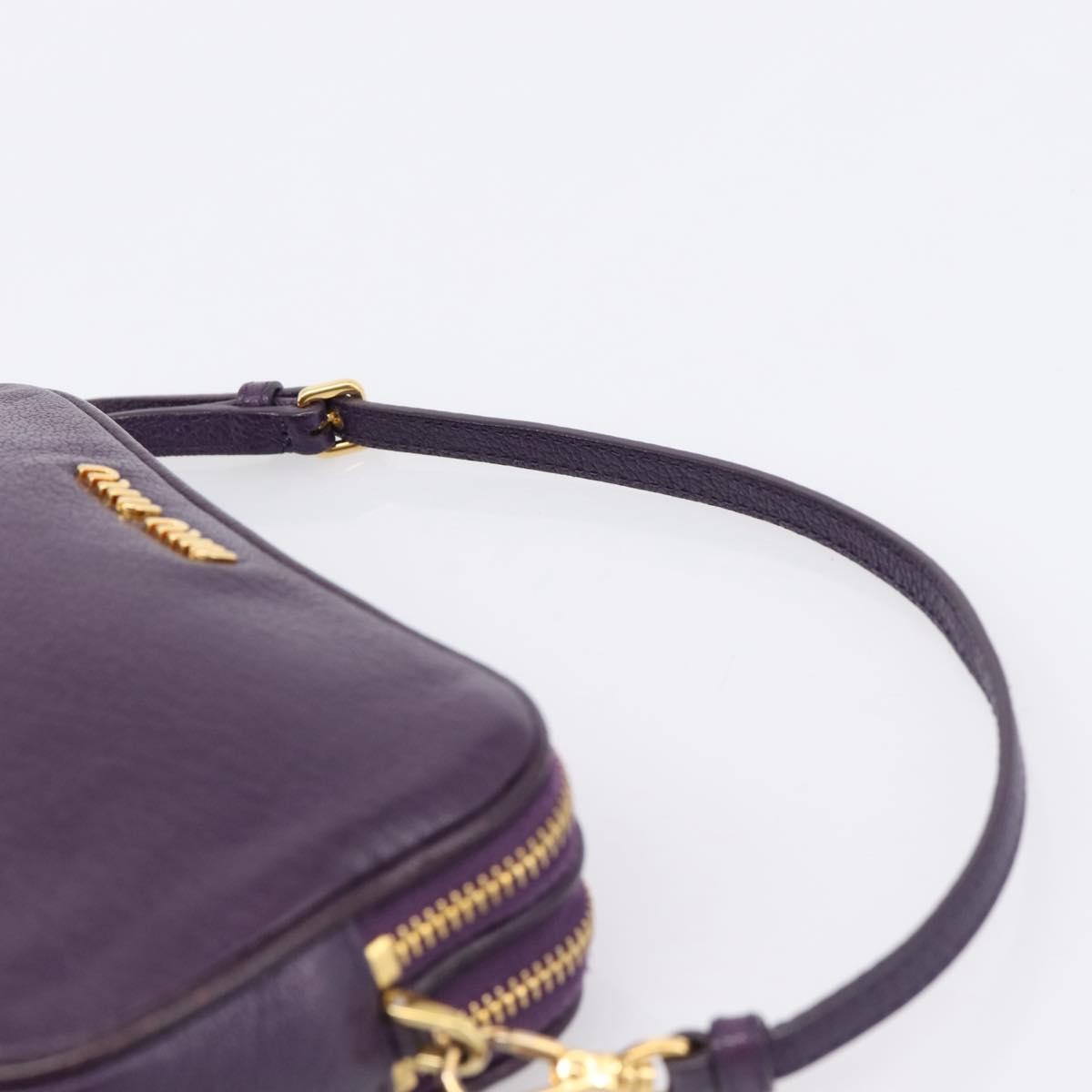 Miu Miu Double Zip Pochette Printed Leather, Purple, Leather, Clutch