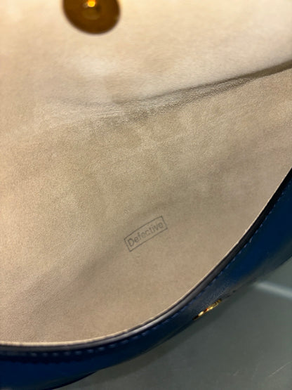 Chloe Georgia Shoulder Bag Leather, Blue, Leather, Shoulder Bag