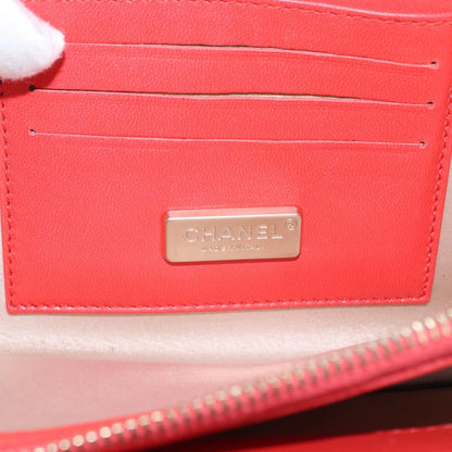 Chanel Chain Flap Shoulder Bag Leather, ORANGE, PATENT_LEATHER, Shoulder bag