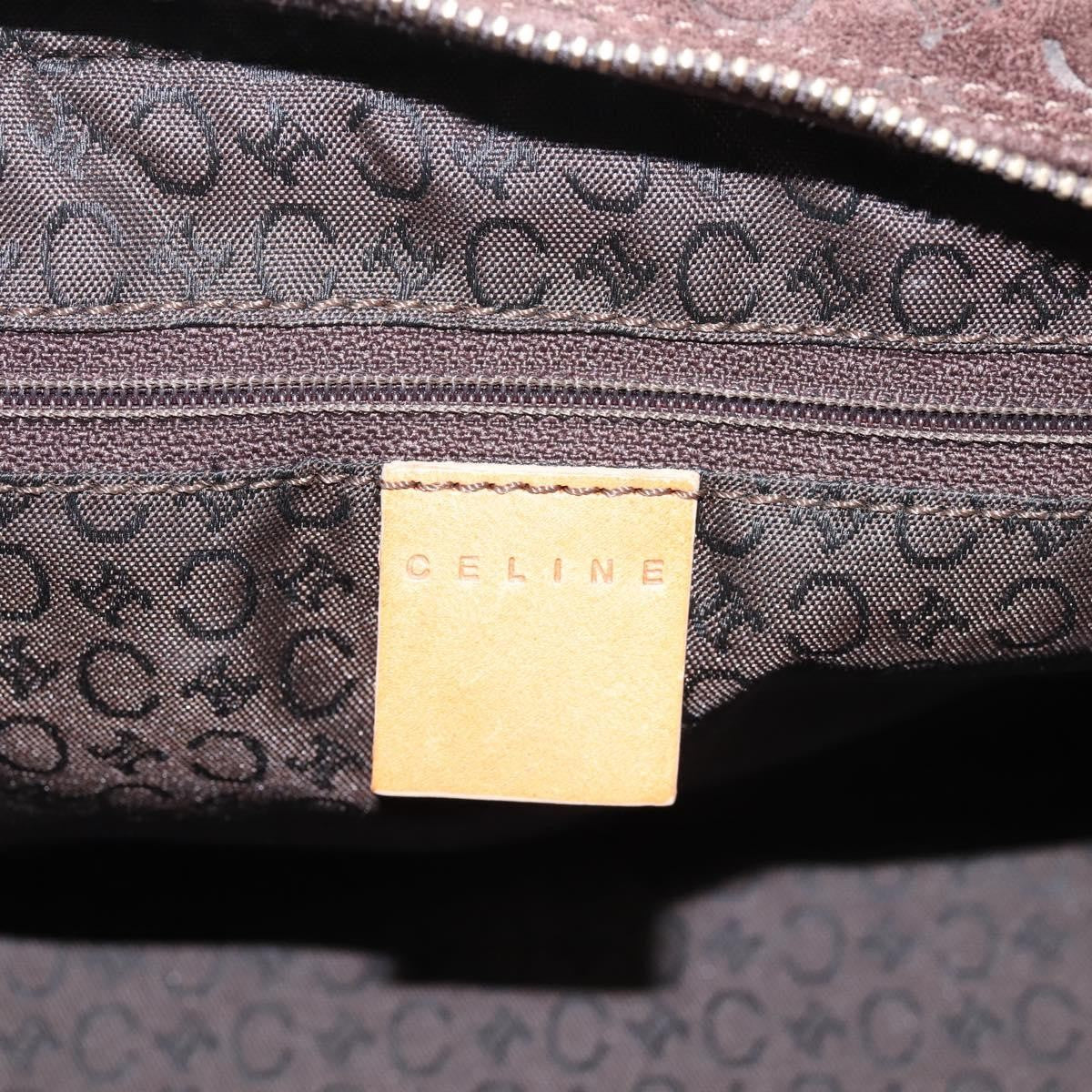 Celine C Macadam Suede and Leather, Brown, Suede, Handbag