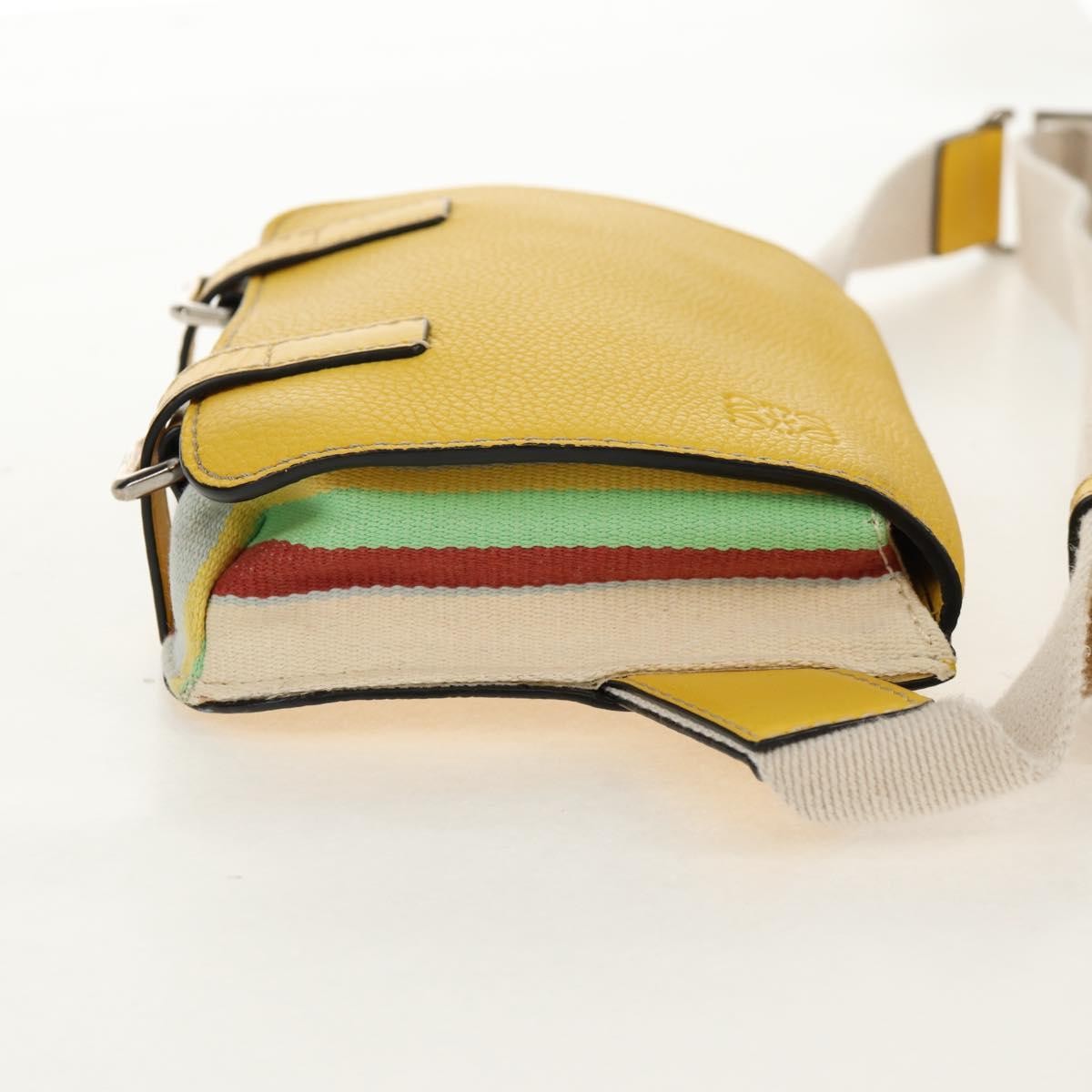 Loewe Military Messenger Leather, Yellow, Leather, Clutch
