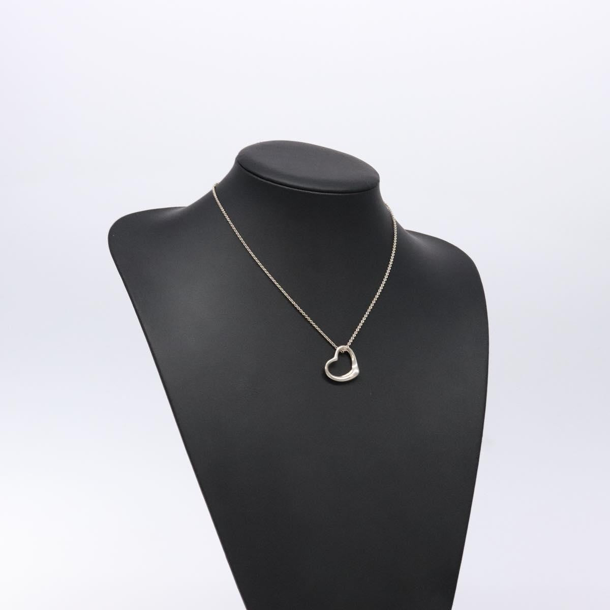 Tiffany & Co. Elsa Peretti Open Heart Pendant Sterling Silver, Silver, Silver, Necklace