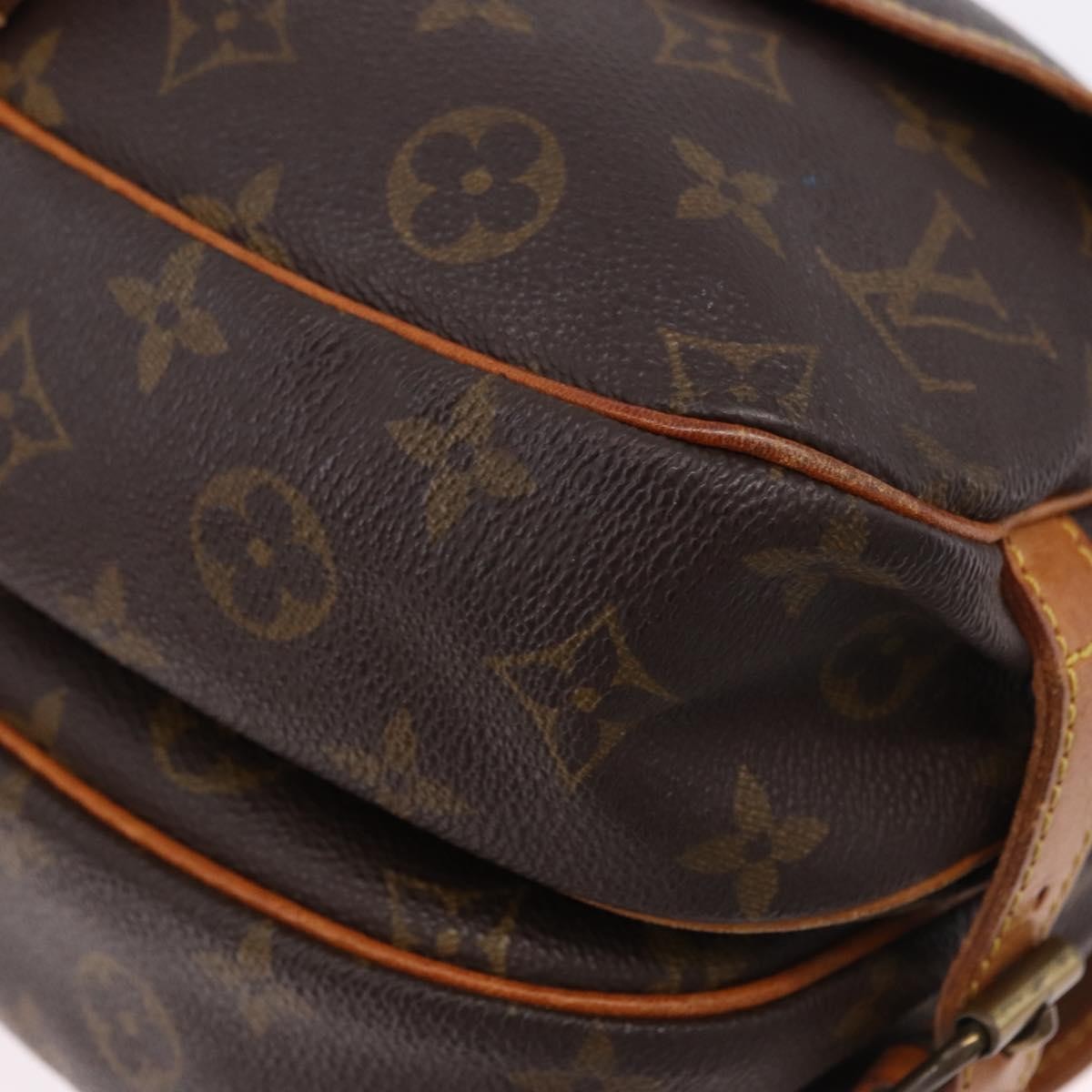 Louis Vuitton Saumur Canvas, Brown, Canvas, Shoulder Bag