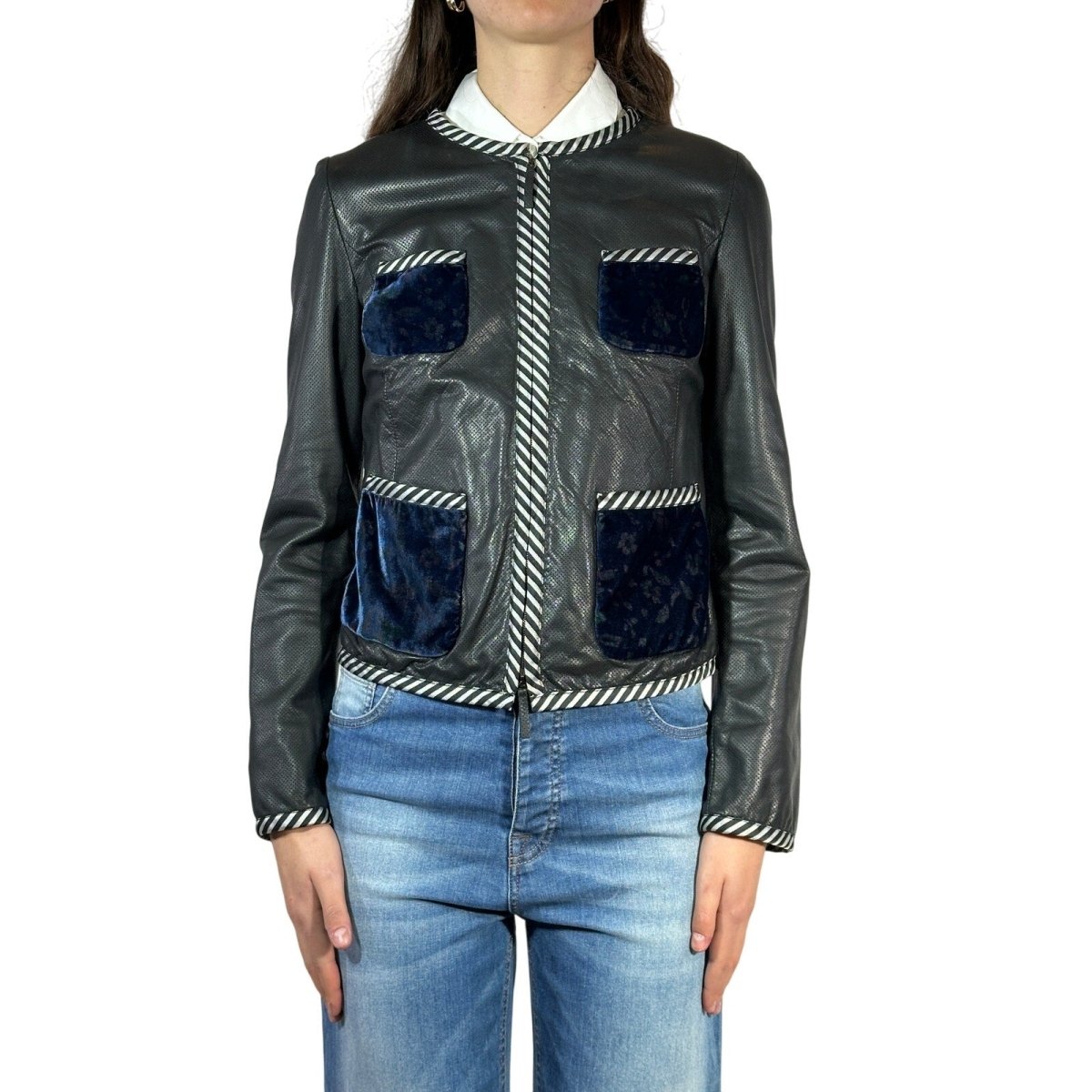 Emporio Armani Leather Jacket - Brandsamsara