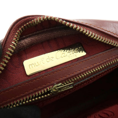Cartier Must de Cartier Leather, Burgundy, Leather, Shoulder Bag