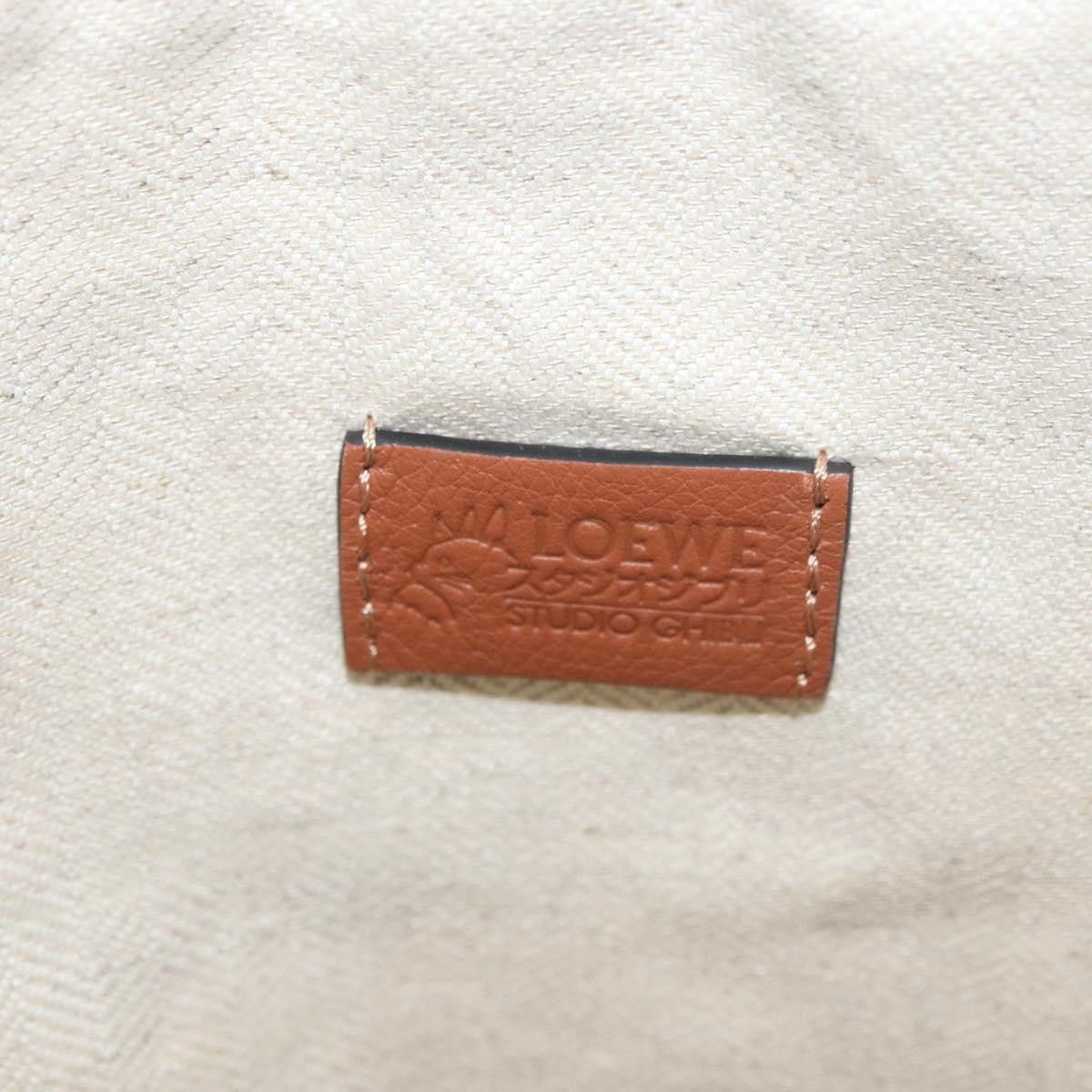 Loewe Paula Drawstring Printed Canvas, Blue, Nylon, Clutch