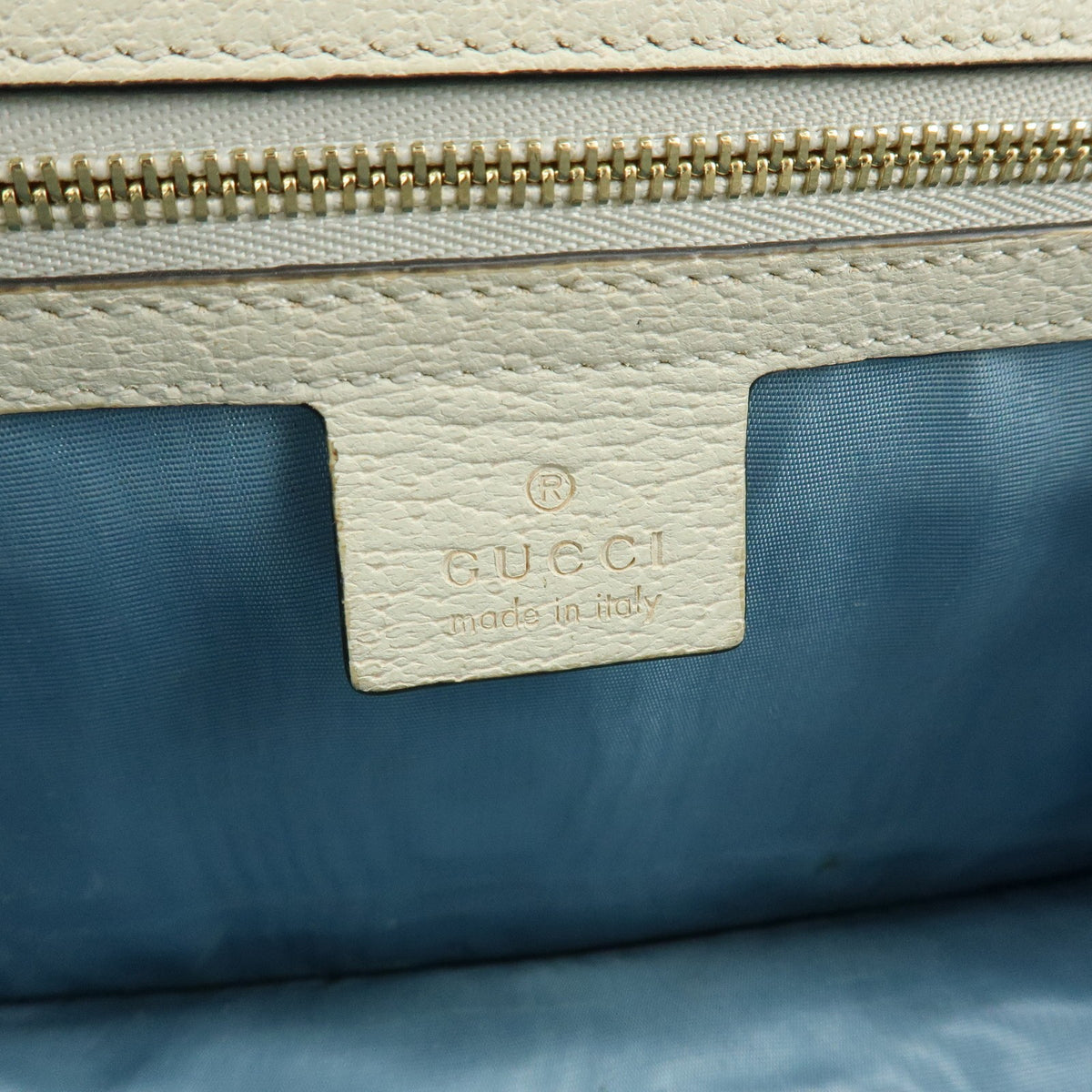 Gucci Sylvie Belt Leather, Beige, Calfskin, Handbag