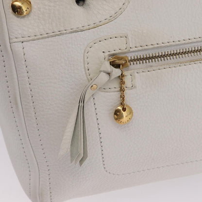 Celine Handbag Leather, White, Leather, Handbag