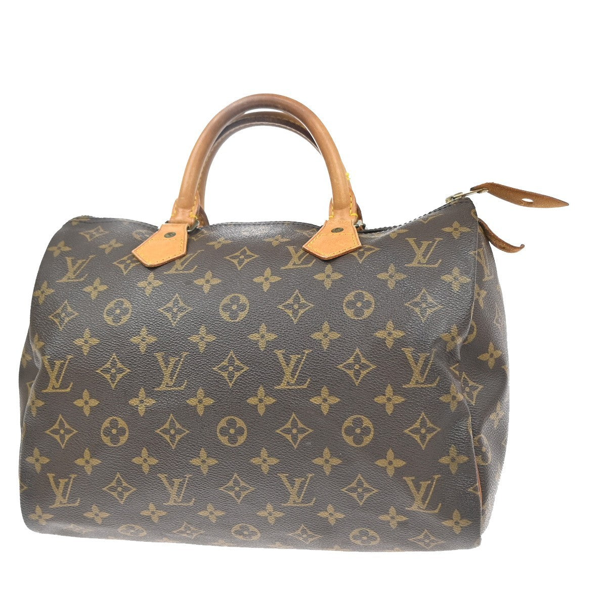 Louis Vuitton Speedy Monogram Canvas, Brown, Leather, Handbag