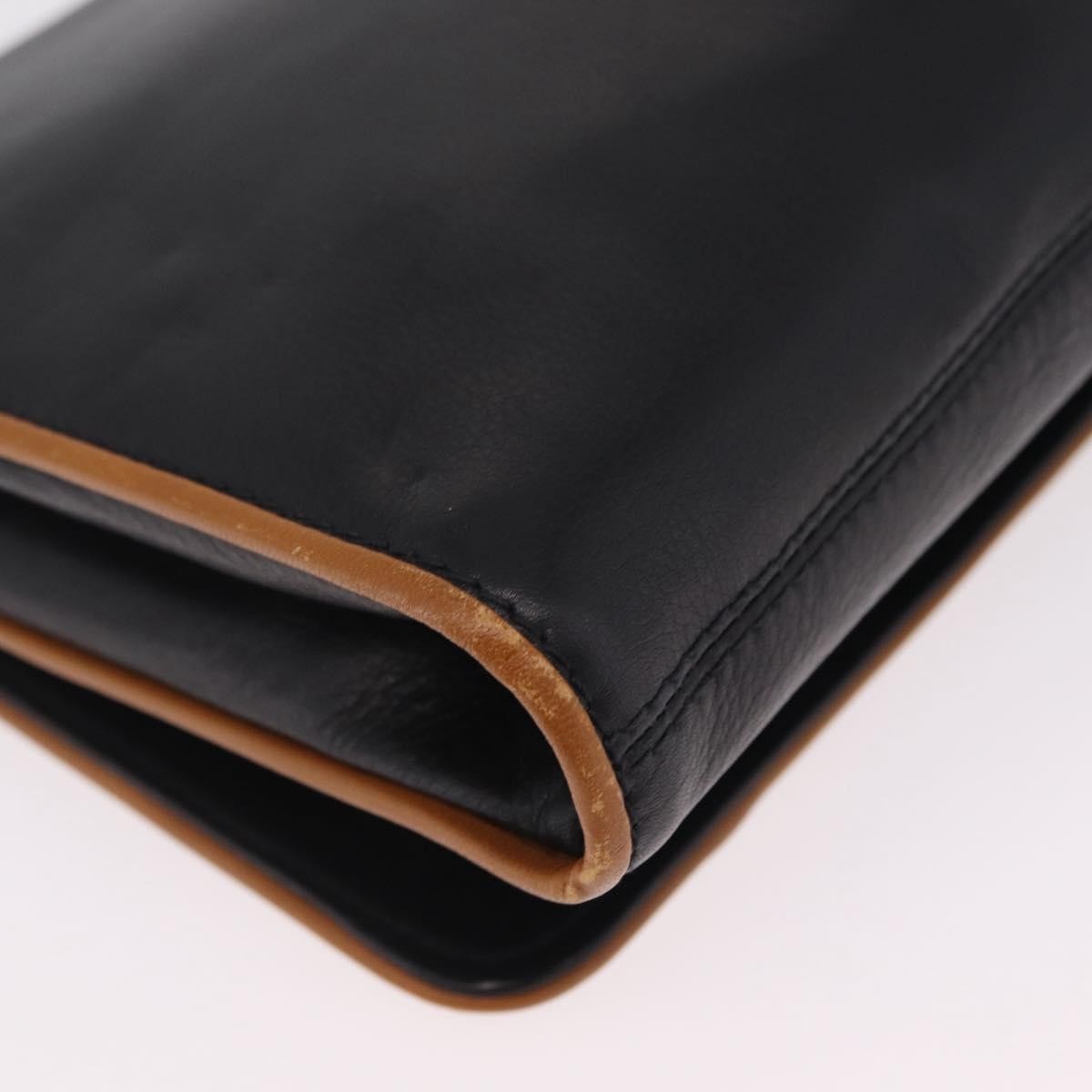 Celine Flap Shoulder Leather, Black, Leather, Shoulder Bag
