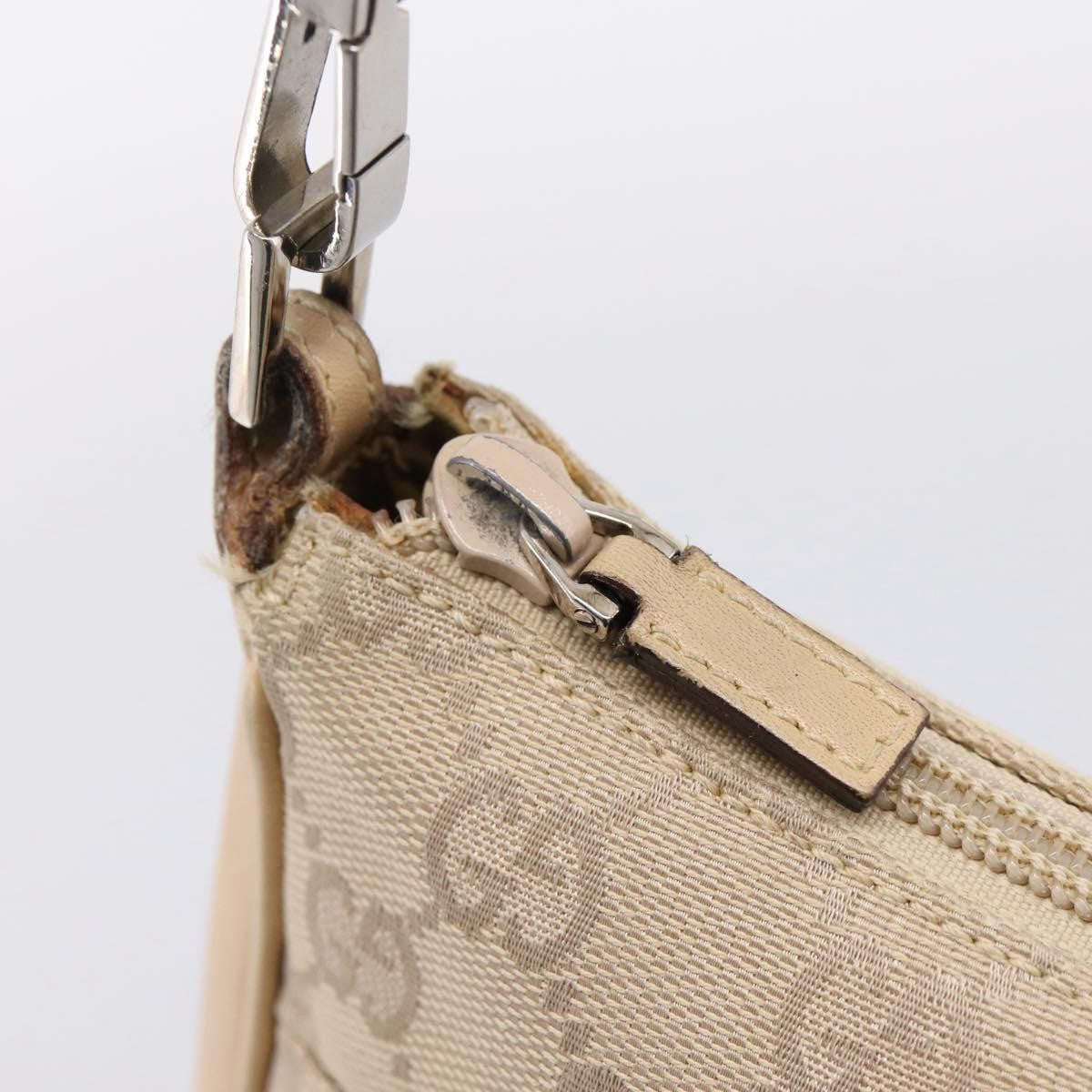 Gucci Bamboo Top Handle GG Canvas, Beige, Canvas, Handbag