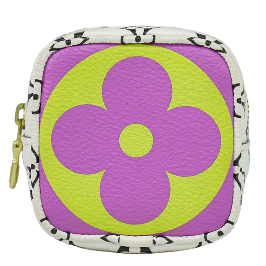 Louis Vuitton Cube Coin Purse Limited Edition Colored Monogram Giant, Multicolour, Canvas, Clutch