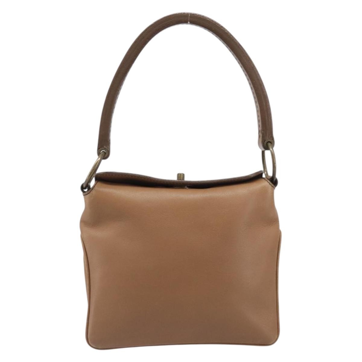 Miu Miu Beau Top Handle Leather, Brown, Leather, Handbag