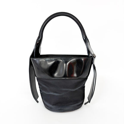 Prada Ouverture Bucket Bag Tessuto, Black, Nylon, Handbag