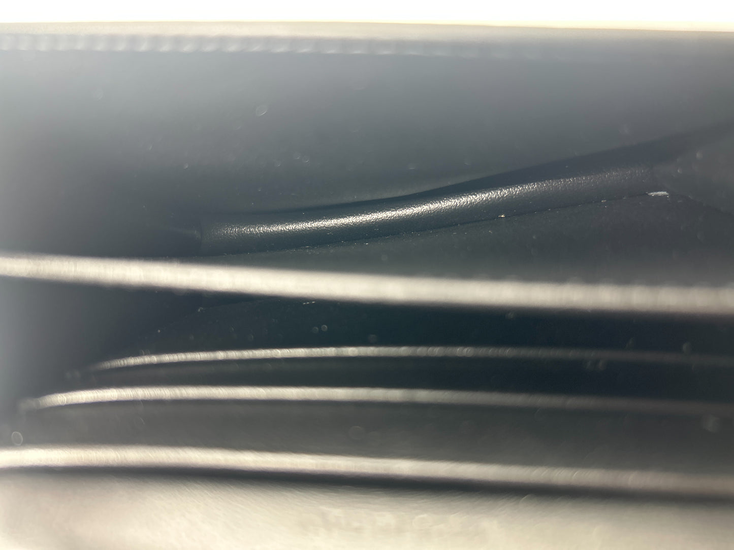 Celine Triomphe Trifold Wallet Leather, Black, Leather, Wallet