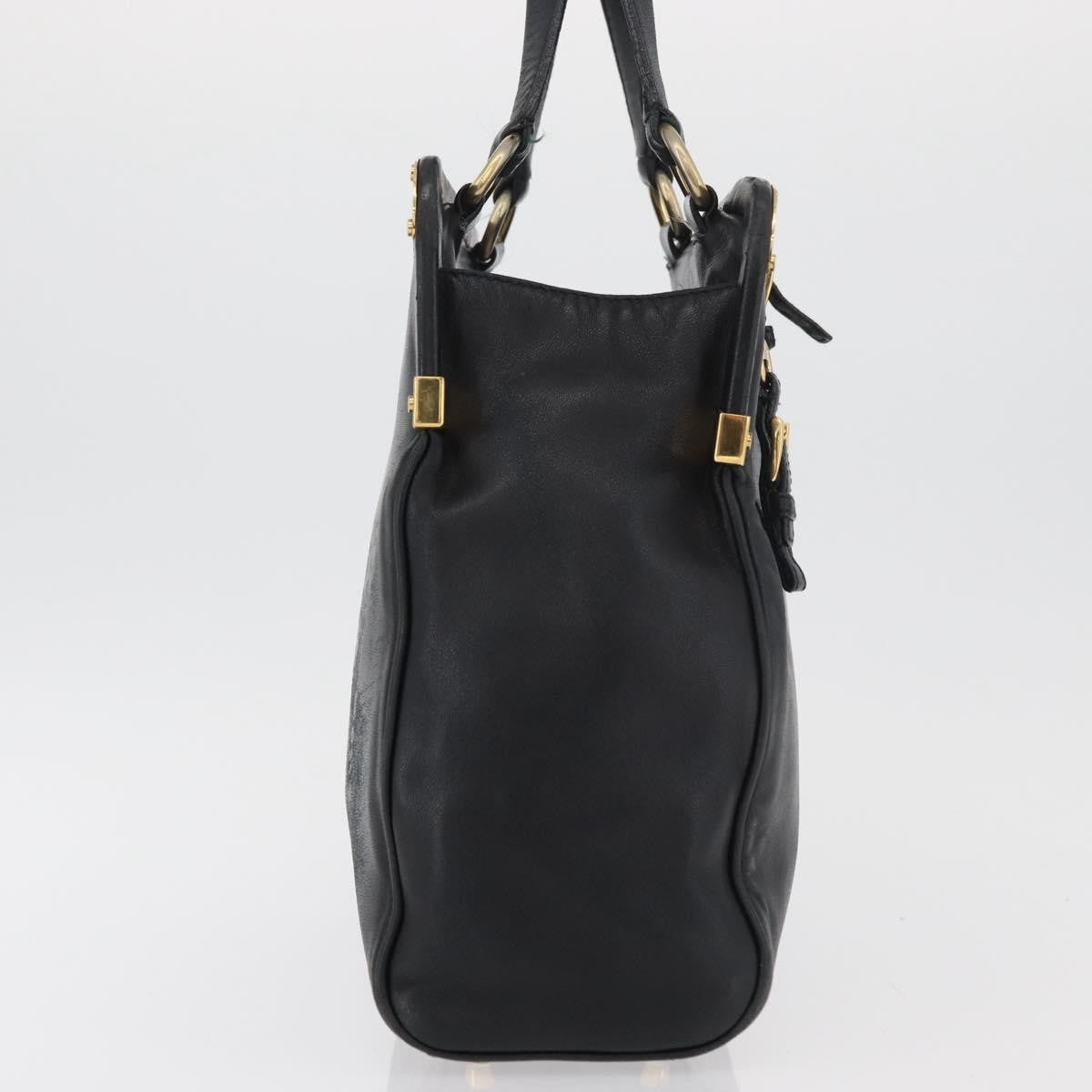 Prada Tote Leather, Black, Leather, Tote Bag