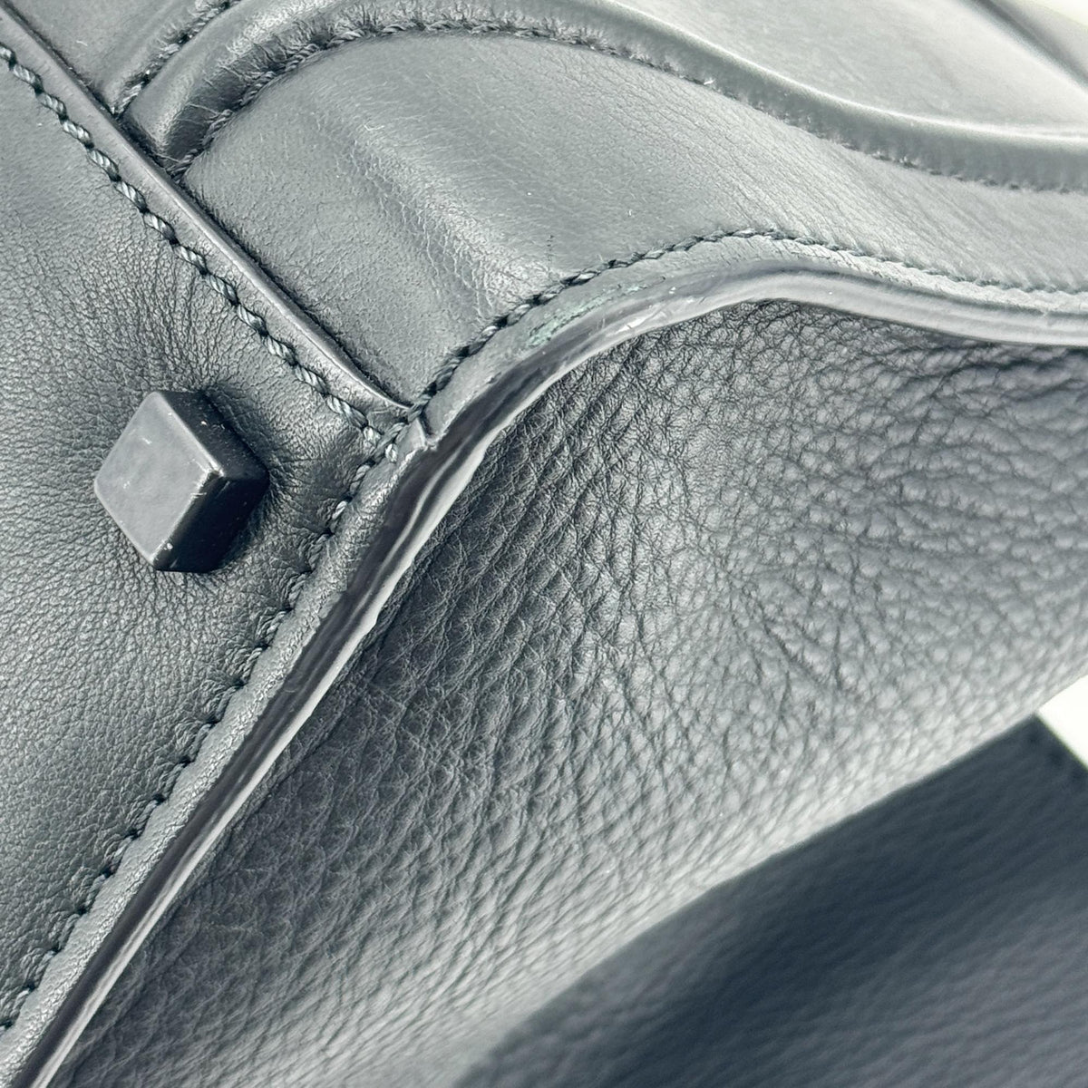 Celine Luggage Smooth Leather, Black, Leather, Handbag