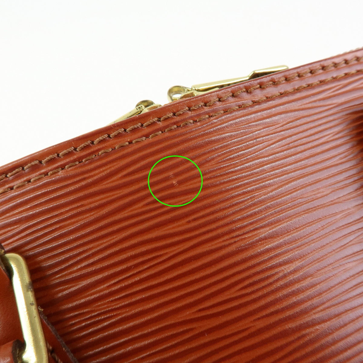 Louis Vuitton Alma Epi Leather, Brown, Leather, Handbag