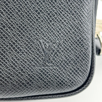 Louis Vuitton Kasai Clutch Taiga Leather, Black, Leather, Clutch