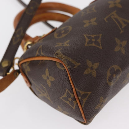 Louis Vuitton Speedy Mini HL Handbag Monogram Canvas, BROWN, CANVAS, Handbag