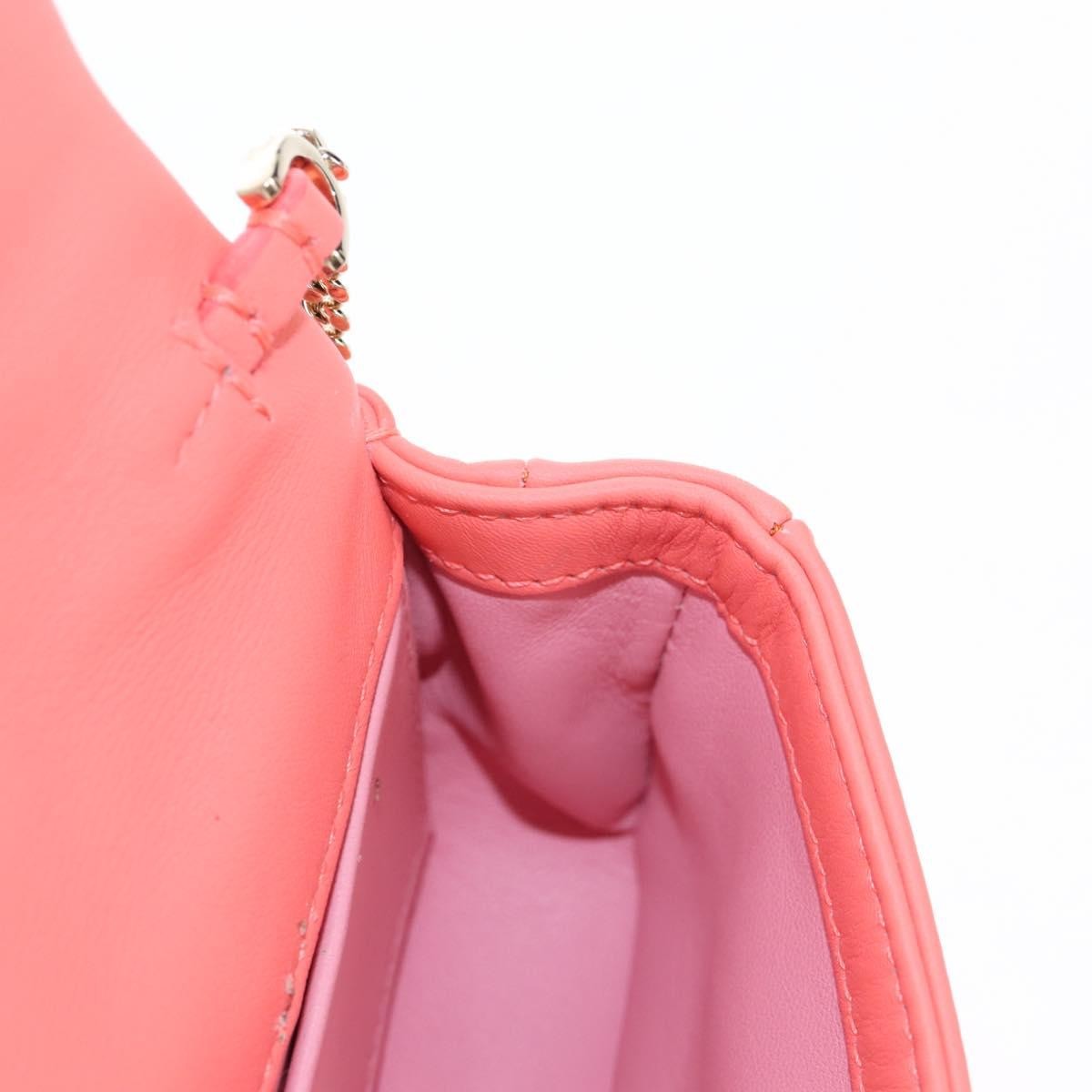 Bvlgari Serpenti Cabochon Diagonal Quilted Leather, Pink, Leather, Shoulder Bag