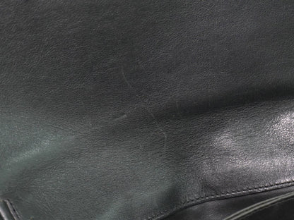 Celine Flap Shoulder Leather, Black, Leather, Shoulder Bag