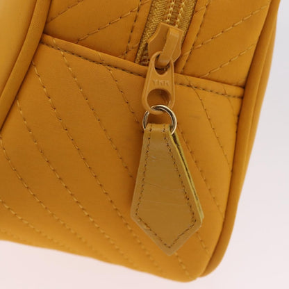 Saint Laurent Vintage Quilted Top Handle Bag Nylon, Yellow, Nylon, Handbag