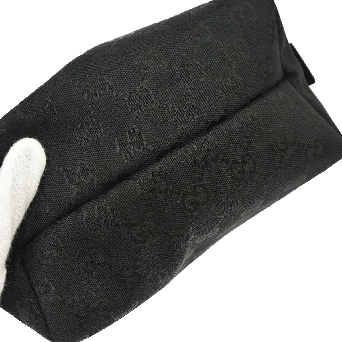 Gucci Zip Around Bowling GG Canvas, Black, Canvas, Handbag