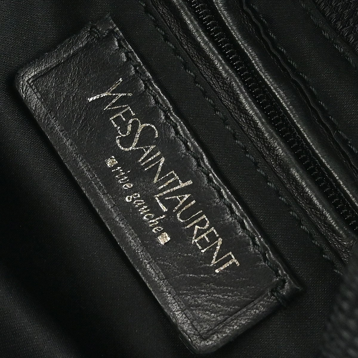 Saint Laurent Vintage Shoulder bag leather, Black, Nylon, Shoulder Bag