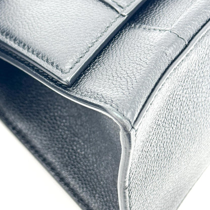 Balenciaga Hourglass Top Handle Leather, Black, Leather, Handbag